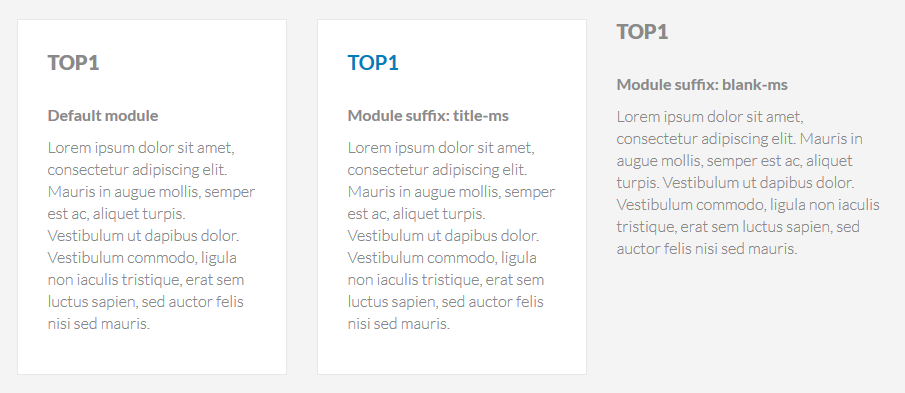 Module Suffixes